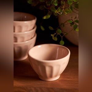 Anthropologie Mini Latte Bowls Set of 4, PEACH Color Discontinued